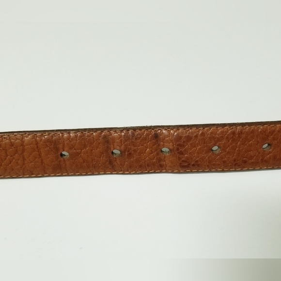 Ralph Lauren 1" Pebbled Leather  Belt with Brass Buckle & Signature Pony 36 - Picture 13 of 14